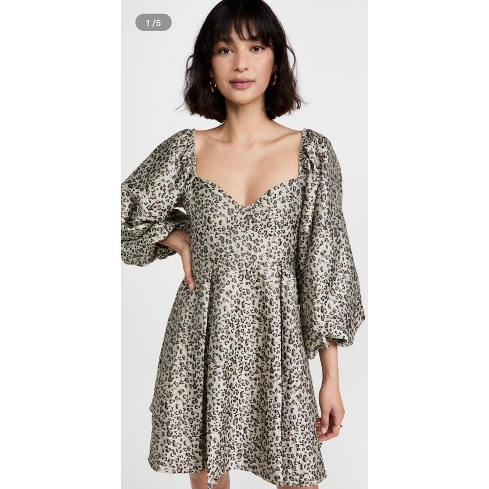 New. Sister Jane Tempo Leopard Jacquard Dress XS